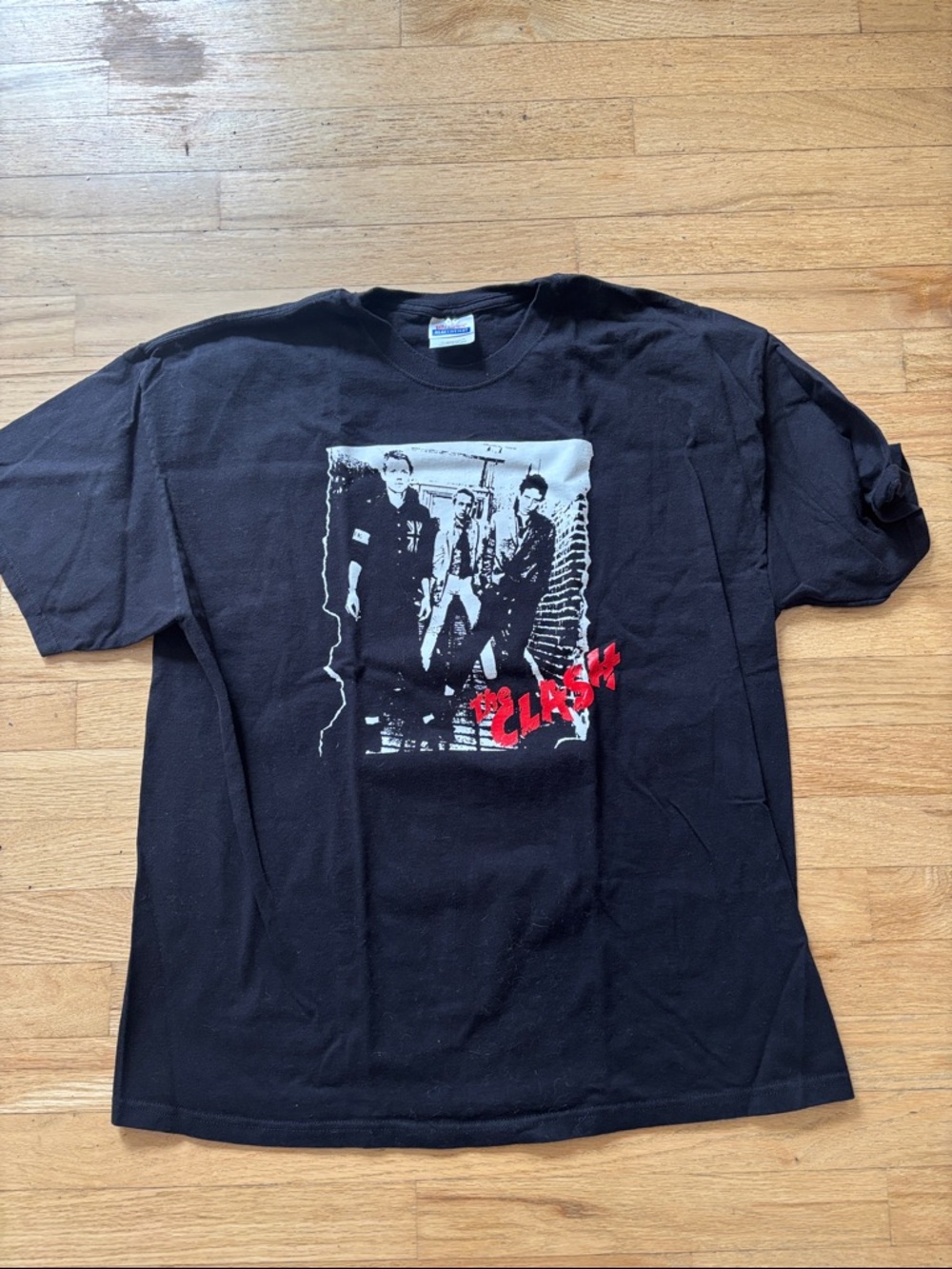 The Clash Black Graphic Band Tee - Classic Short Sleeve Shirt